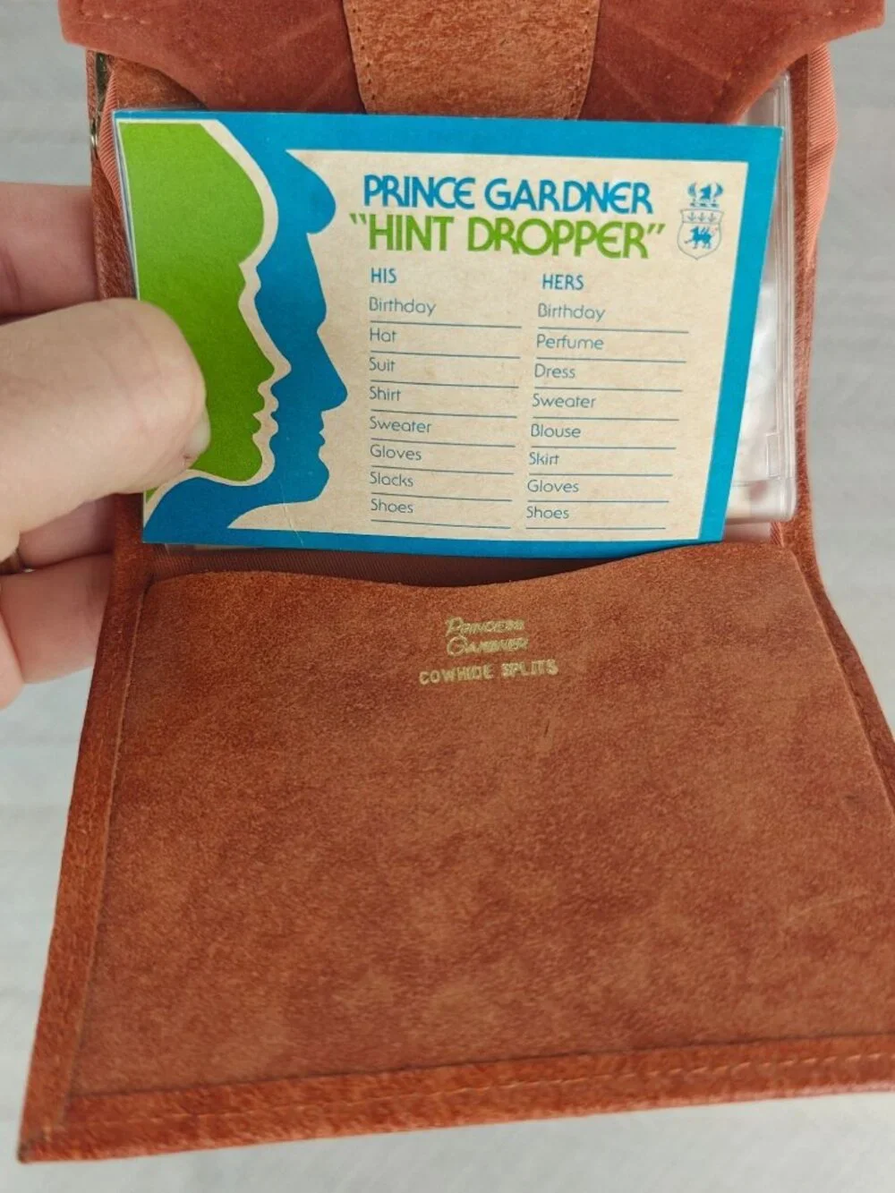 NEW Vintage Princess Gardner Cowhide Leather Kisslock Coin Purse Wallet